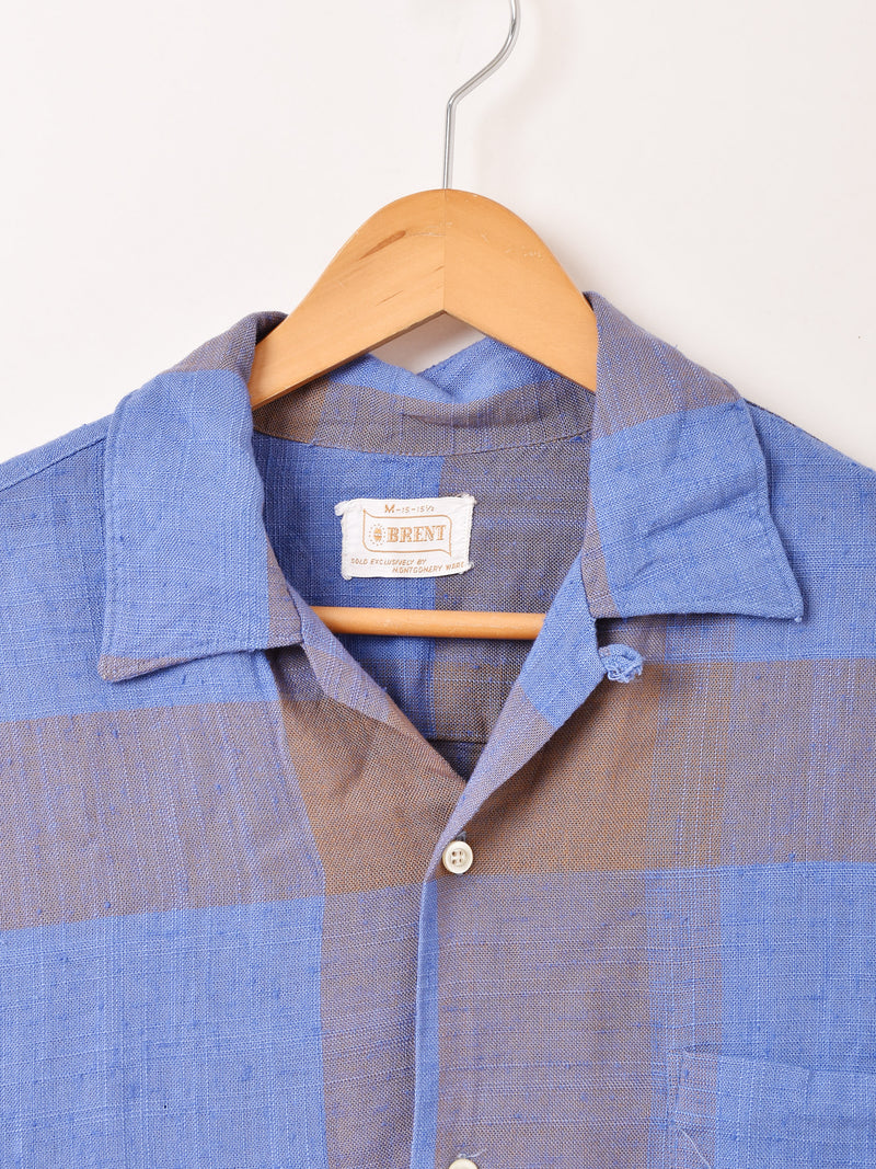 60〜70’s "BRENT" 半袖 チェックシャツ