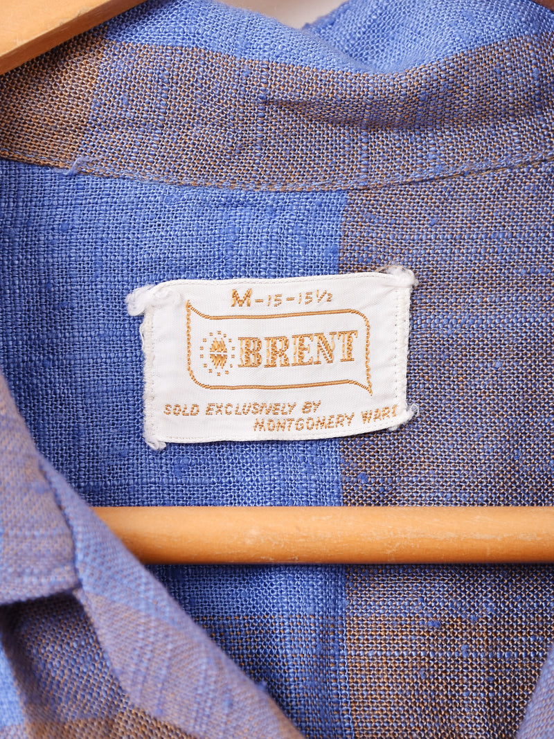 60〜70’s "BRENT" 半袖 チェックシャツ