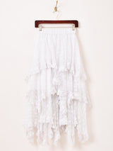 【3色展開】Emerald Motel レース ランダムフリル スカート