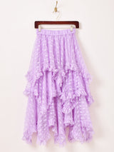 【3色展開】Emerald Motel レース ランダムフリル スカート