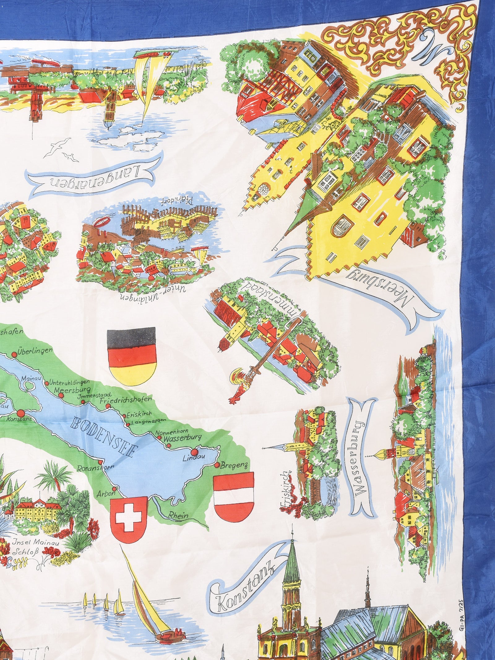 沖縄 地図 スーベニアスカーフ　ビンテージ 1950年台 沖縄 地図 スーベニアスカーフビンテージ 1950年台