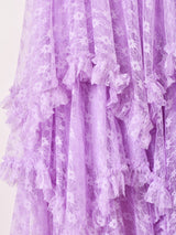 【3色展開】Emerald Motel レース ランダムフリル スカート