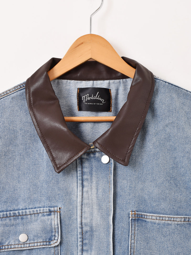 2色展開】Meridian レザーカラー デニムジャケット – 古着屋Top of the