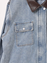 【2色展開】Meridian レザーカラー デニムジャケット