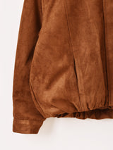 【2色展開】Meridian ボアカラー フェイクスエード ジャケット