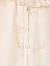 80's  Made in USA "GUNNE SAX" 花柄 レース ロングドレス