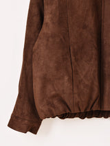 【2色展開】Meridian ボアカラー フェイクスエード ジャケット