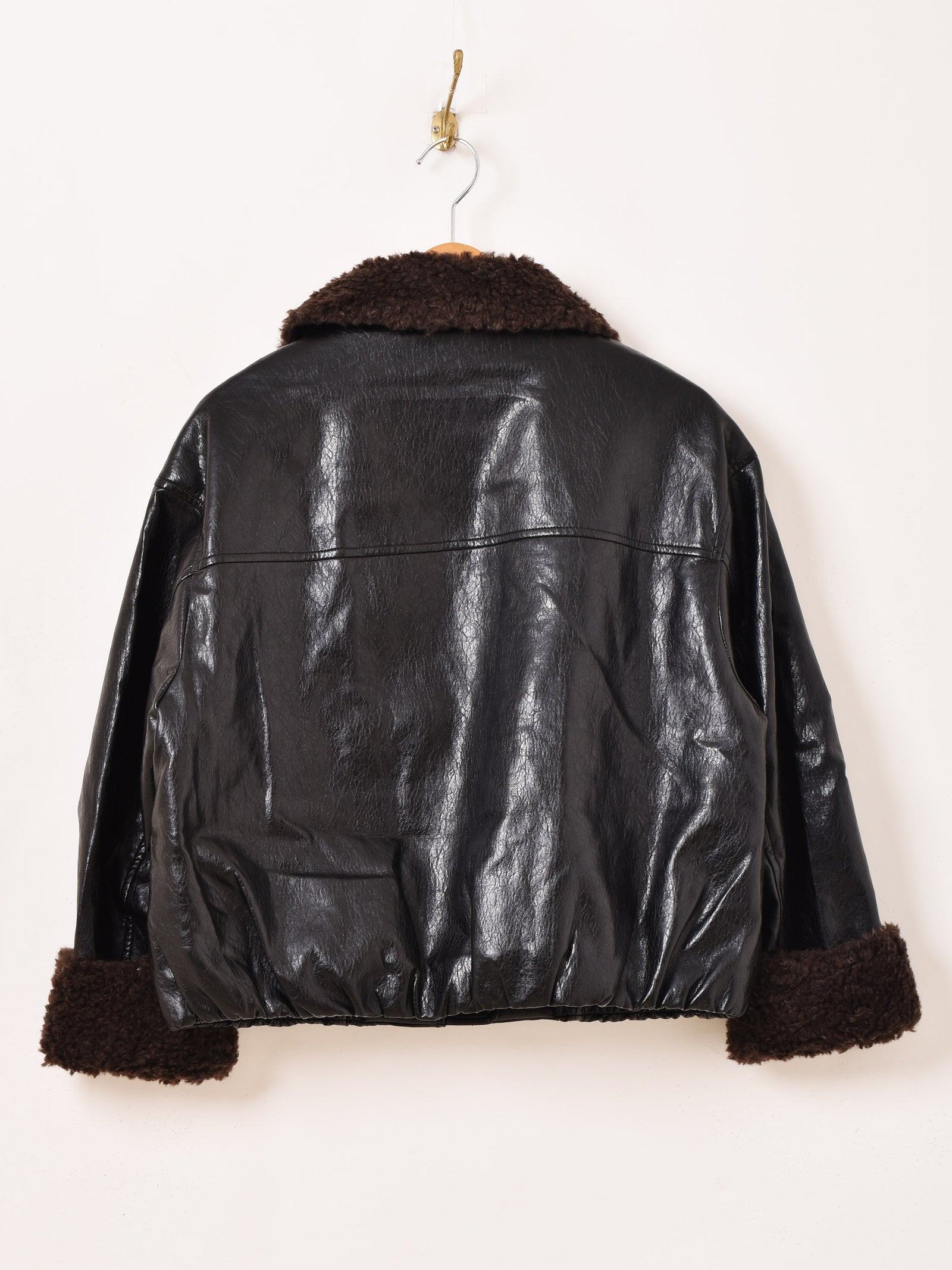 ジャケット・アウター maddie vintage leather coat 2色展開】Meridian ボアカラー フェイクレザージャケット – 古着屋Top