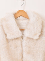 【2色展開】Meridian 2way フェイクファー ニットジャケット