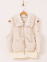 【2色展開】Meridian 2way フェイクファー ニットジャケット