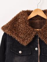 【2色展開】Elcamino ビッグファーカラー デニムジャケット