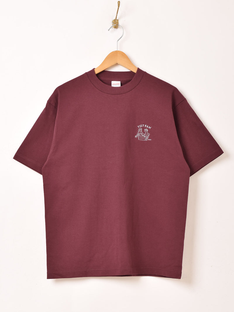 【3色展開】 ワンポイント刺繍 Tシャツ「VIETNAM」
