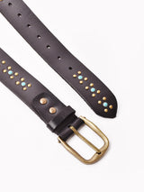 ターコイズ スタッズ レザーベルト