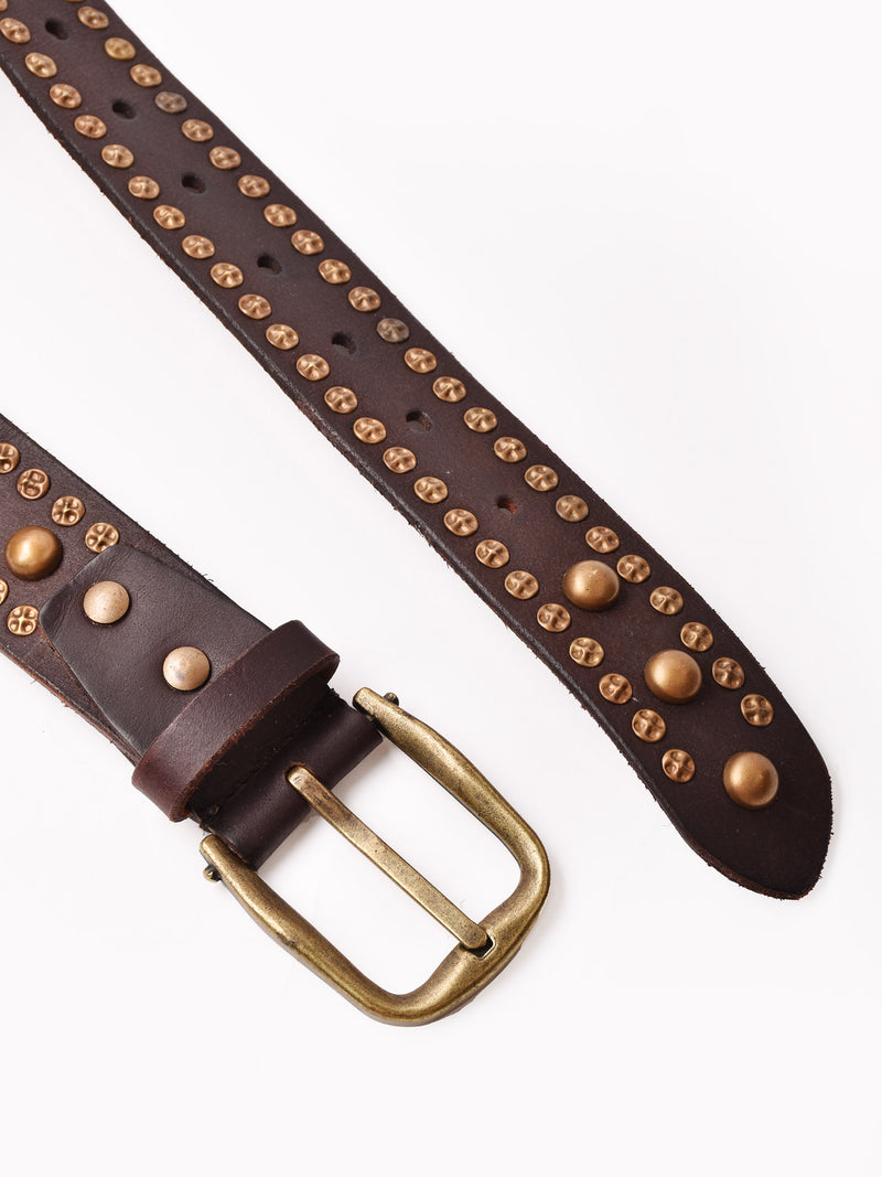 クラッシュ ビッグスタッズ レザーベルト – 古着屋Top of the Hillの