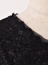 ブラックレース ドレス 2ピースセットアップ