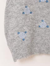 【2色展開】Meridian フラワー刺繍 ニットベスト