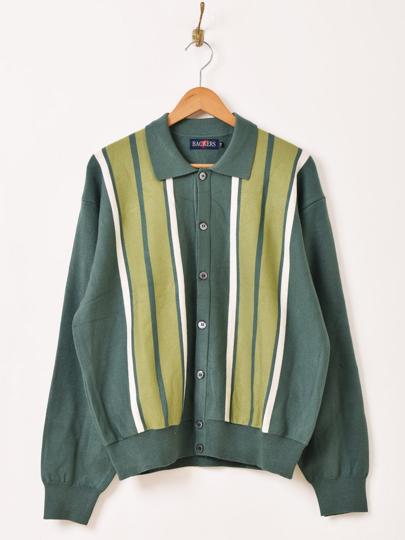3色展開】Backers 襟付き ストライプ カーディガン – 古着屋Top of the