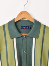 【3色展開】Backers 襟付き ストライプ カーディガン