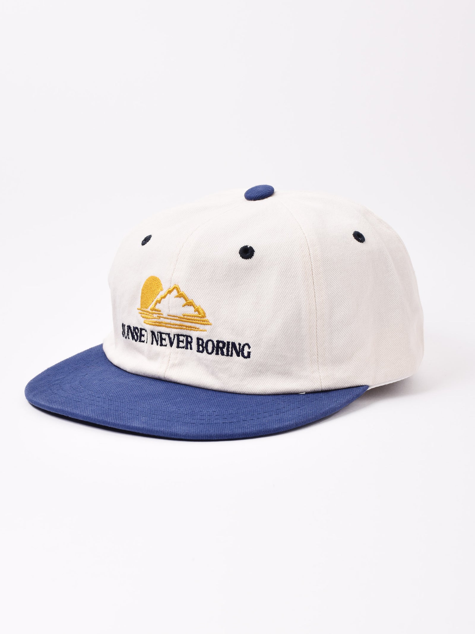 刺繍入り キャップ 「SUNSET NEVER BORING」 – 古着屋Top of the Hill