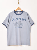 Backers プリント リンガーTシャツ「CRACKER BOX」