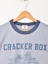 Backers プリント リンガーTシャツ「CRACKER BOX」