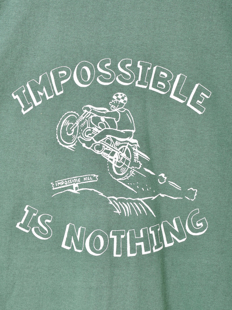 Backers プリント リンガーTシャツ「IMPOSSIBLE IS NOTHING」