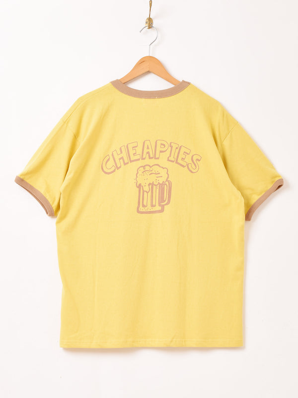 Backers プリント リンガーTシャツ「CHEAPIES」