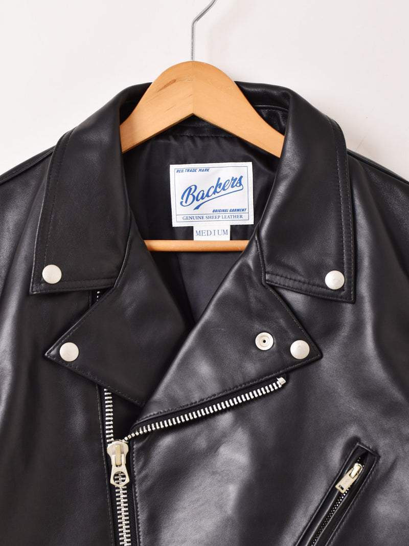 Backers シープスキン レザー ライダースジャケット – 古着屋Top of