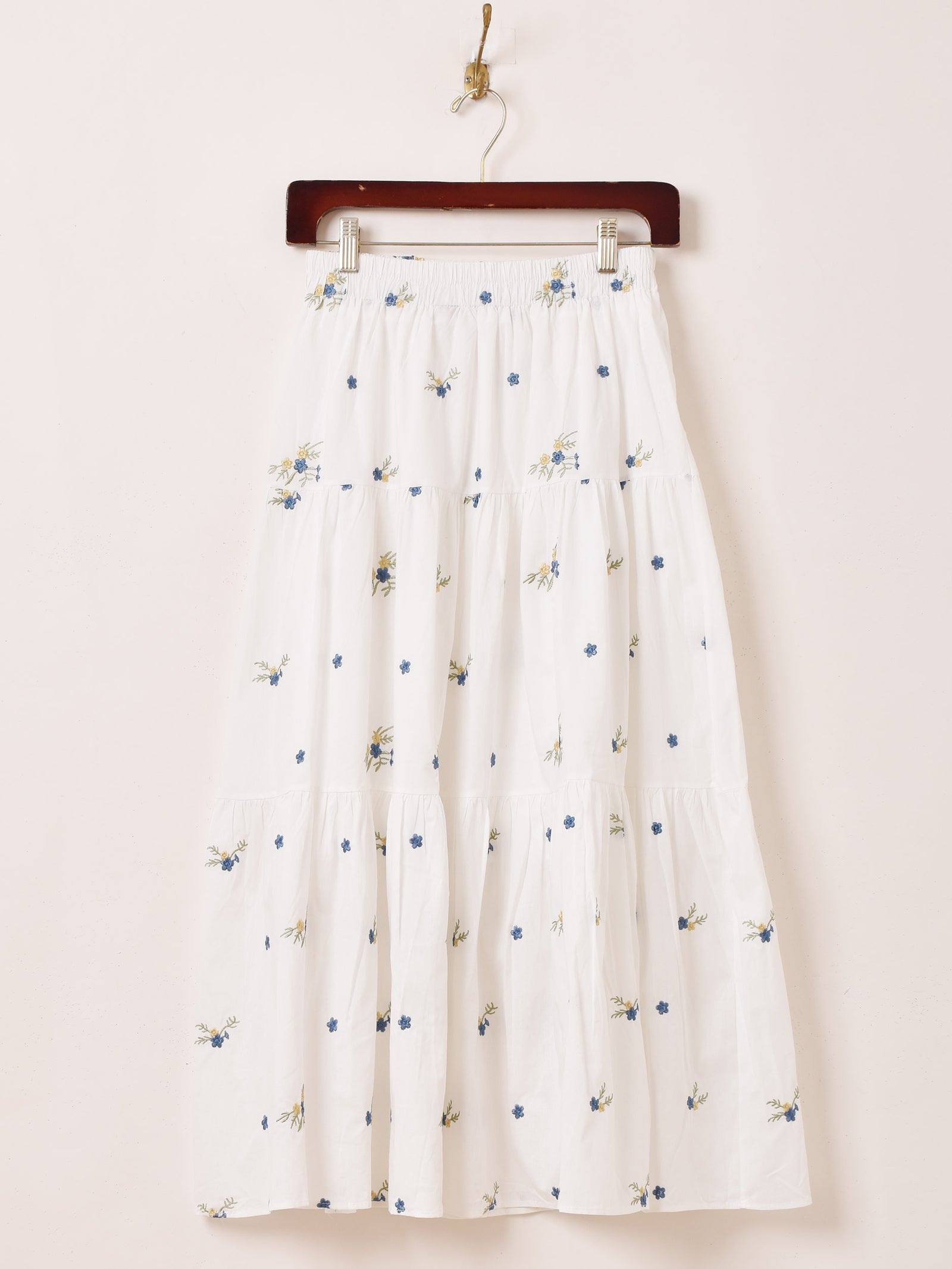 4色展開】Meridian フラワー刺繍 ロングスカート – 古着屋Top of the