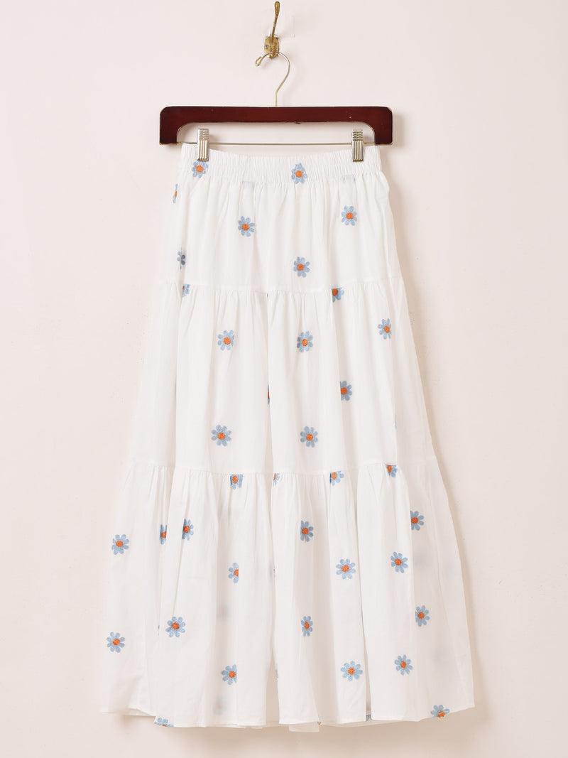 4色展開】Meridian フラワー刺繍 ロングスカート – 古着屋Top of the