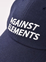 刺繍入り キャップ「AGAINST ELEMENTS」