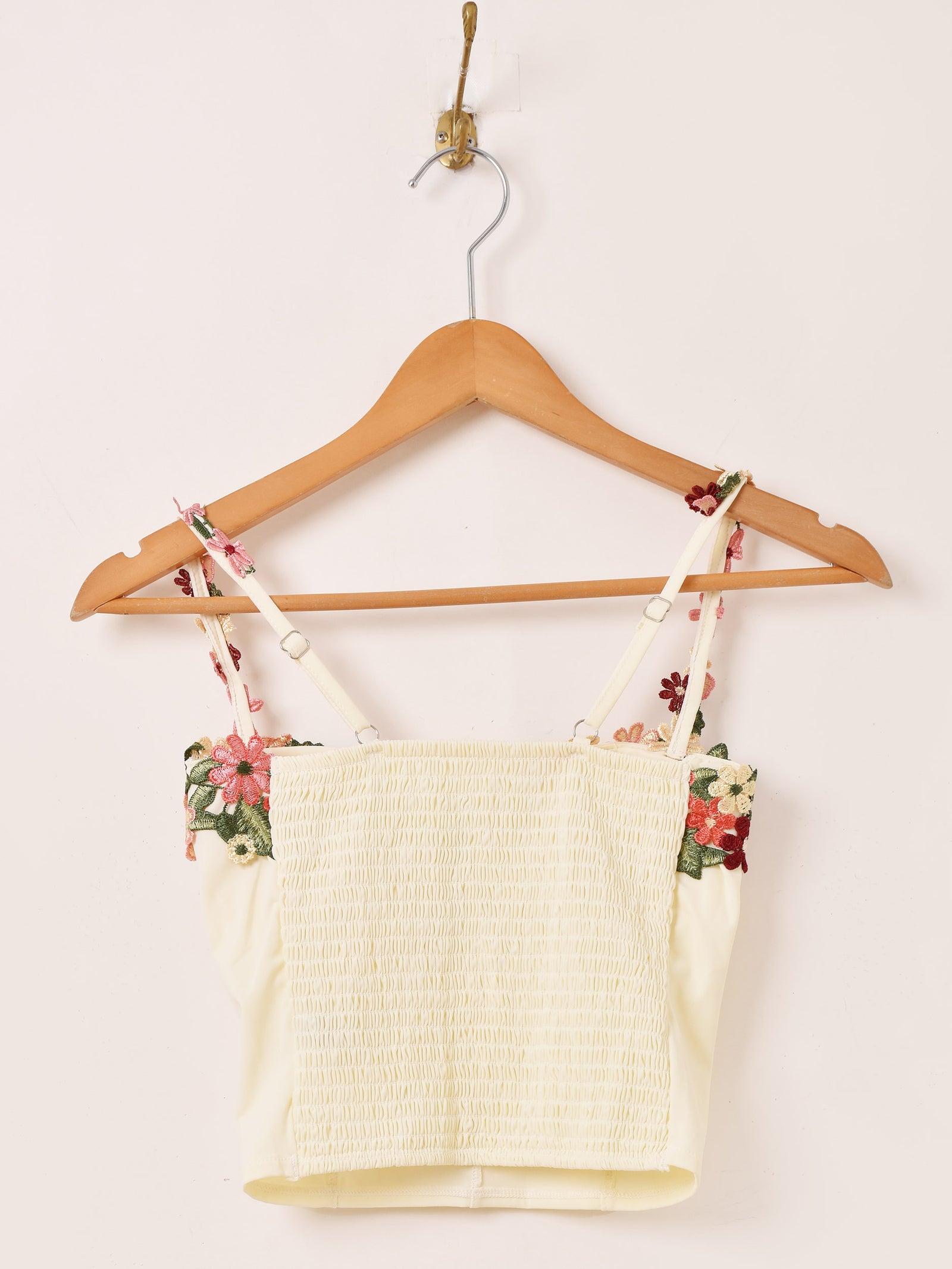 2色展開】Meridian フラワー刺繍 ビスチェ – 古着屋Top of the Hillの