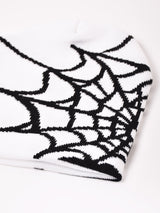 【2色展開】スパイダーウェブ柄 ニットキャップ