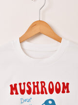 フロッキープリント Tシャツ「MUSHROOM」