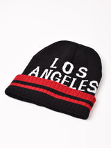 【2色展開】ロゴ ニットキャップ「LOS ANGELES」
