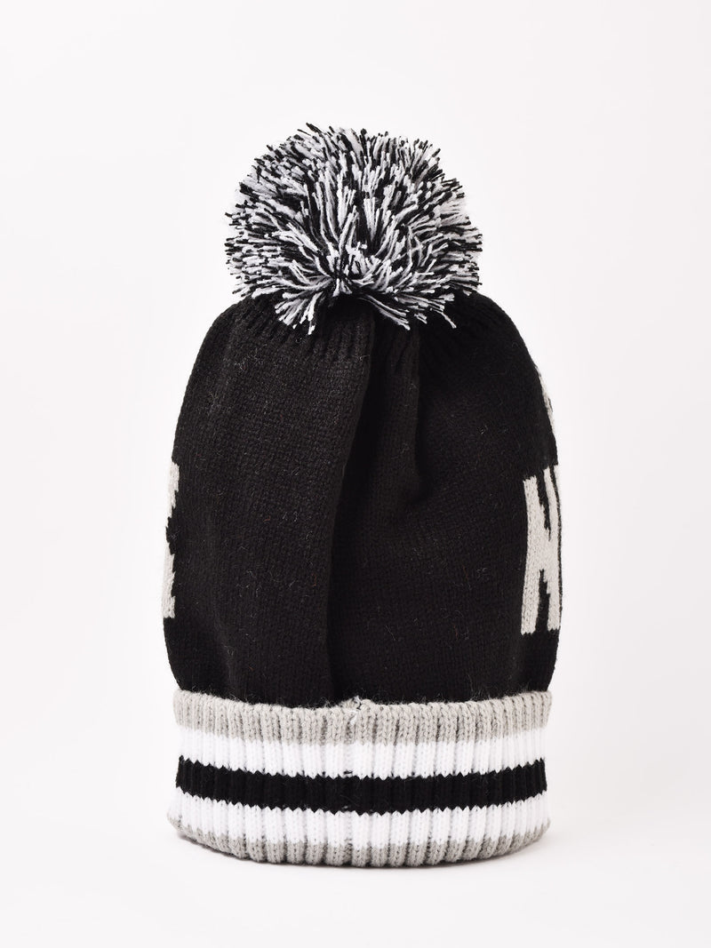 2色展開】ポンポン付き ロゴ ニットキャップ「NEW YORK」 – 古着屋Top