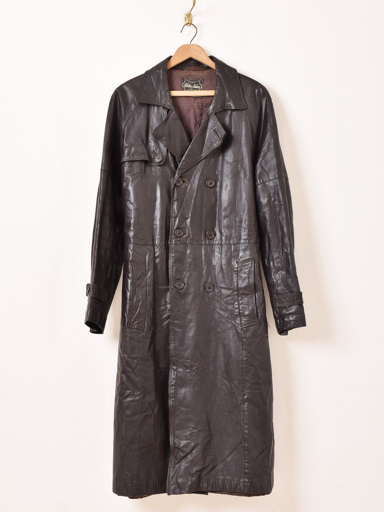 ”C&A” レザー ロングコート