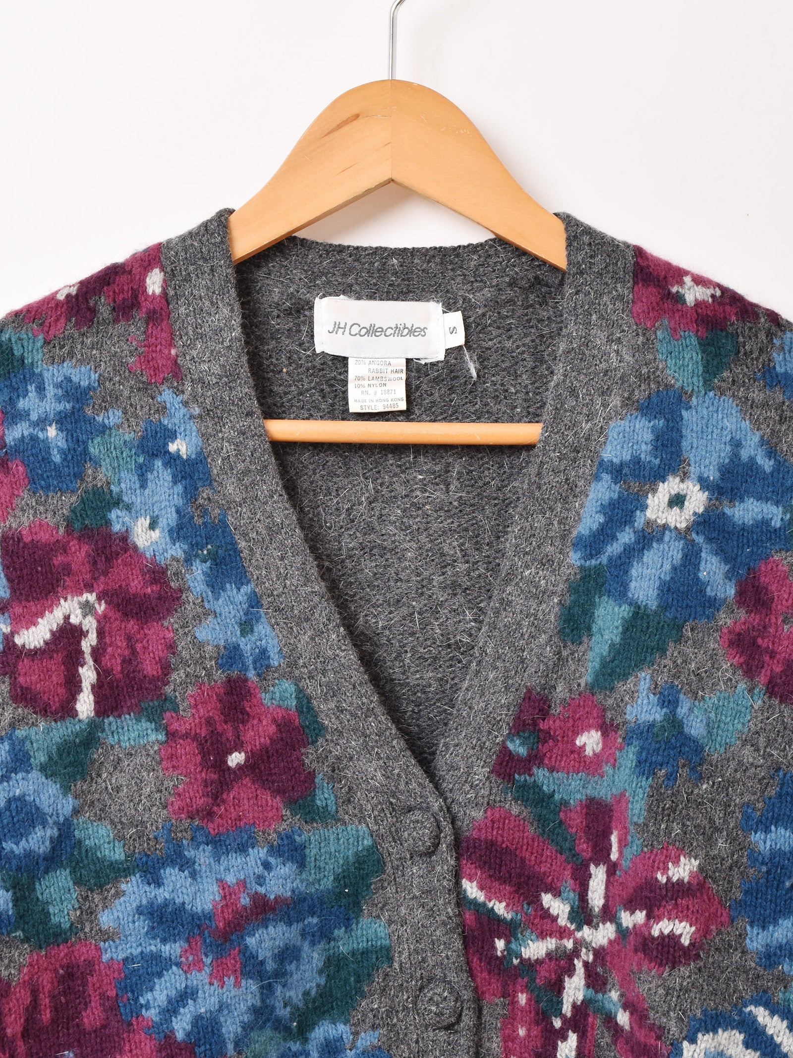 花柄 ショート Vネック カーディガン – 古着屋Top of the Hillのネット