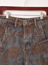 【2色展開】Meridian ジャガード カーブデニムパンツ