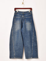 Meridian 3Dデザイン カーブデニムパンツ