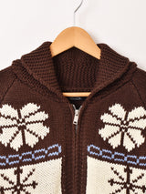 【2色展開】Meridian 雪結晶 カウチンセーター