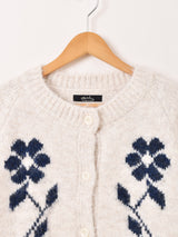 【2色展開】Meridian フラワーモチーフ カーディガン