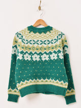 【2色展開】Meridian フェアアイル柄 カーディガン