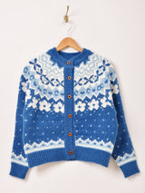 【2色展開】Meridian フェアアイル柄 カーディガン