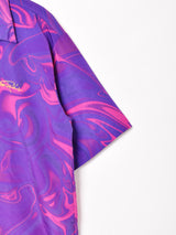 Jimi Hendrix プリント 刺繍入り 半袖オープンカラーシャツ
