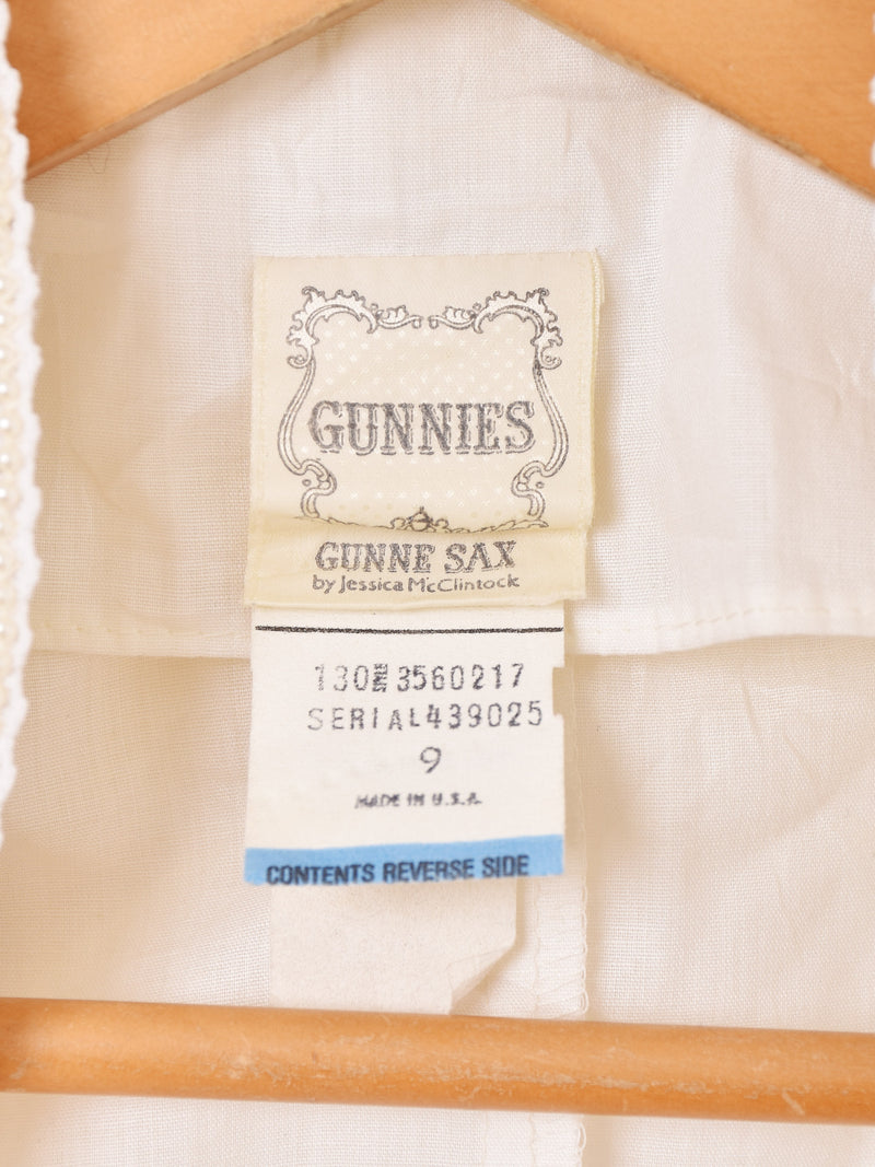 70's〜80's アメリカ製 "GUNNESAX" ホワイトブラウス