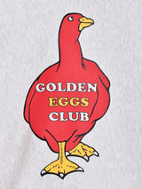 【2色展開】 プリント スウェットシャツ「GOLDEN EGGS CLUB」