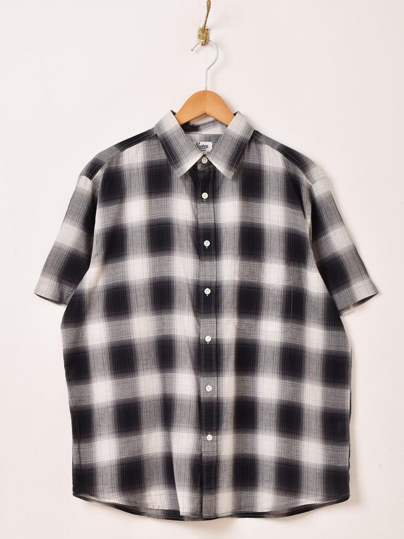 Battelstein 50's60's半袖シャツ 白黒チェック vintage coca（コカ