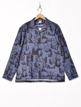 【2色展開】TEMPTATIONマリリンモンロー 総柄 オープンカラー 長袖シャツ