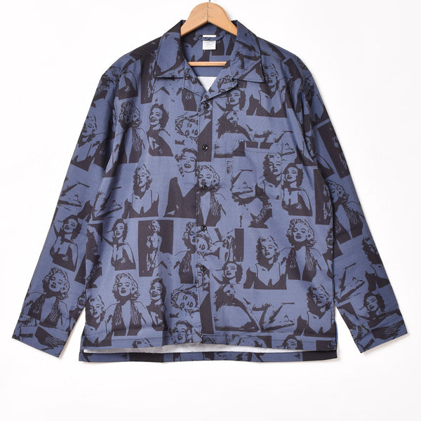 【2色展開】TEMPTATION マリリンモンロー 総柄 オープンカラー 長袖シャツ